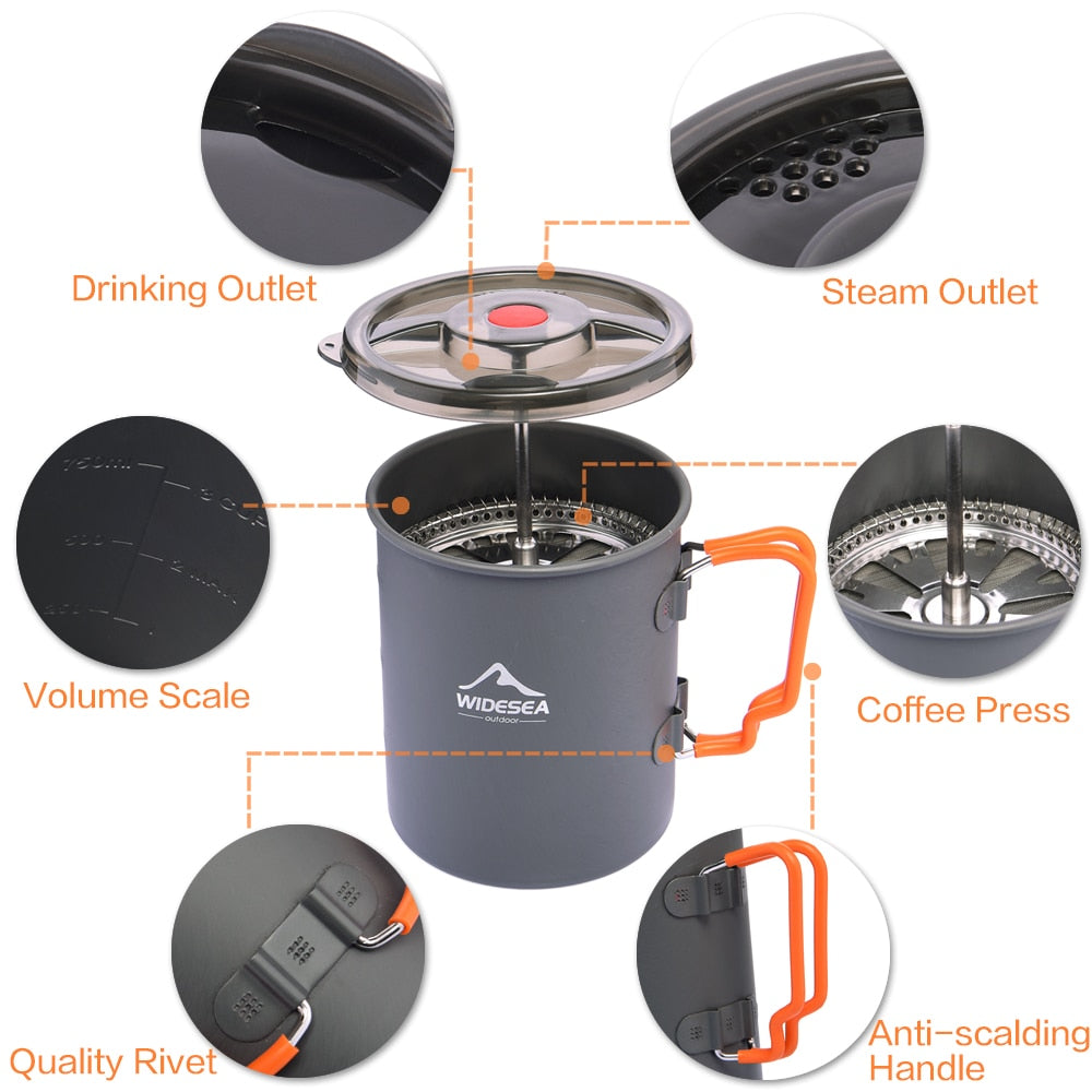 Buy latest High Quality Widesea Camping Coffee Pot with French Press - I AM POWERSPORTS