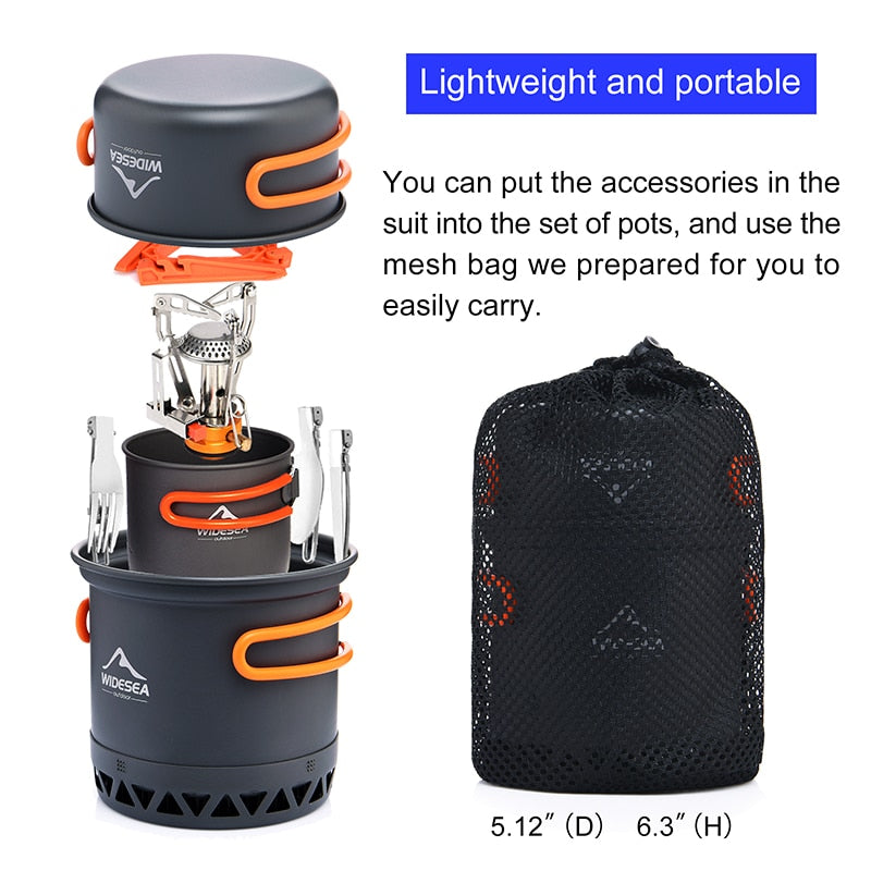 Buy latest High Quality Widesea Camping Ultra-light Cookware Pots Set/Gas Burner Stove - I AM POWERSPORTS